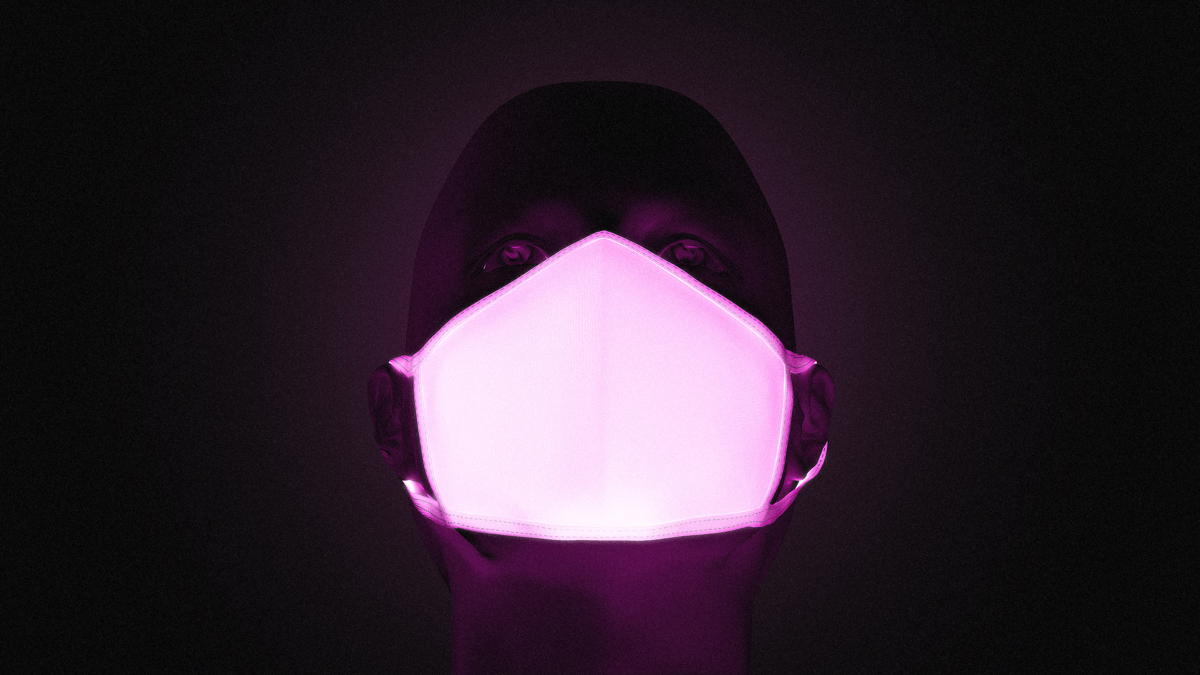 This mask glows if you have COVID