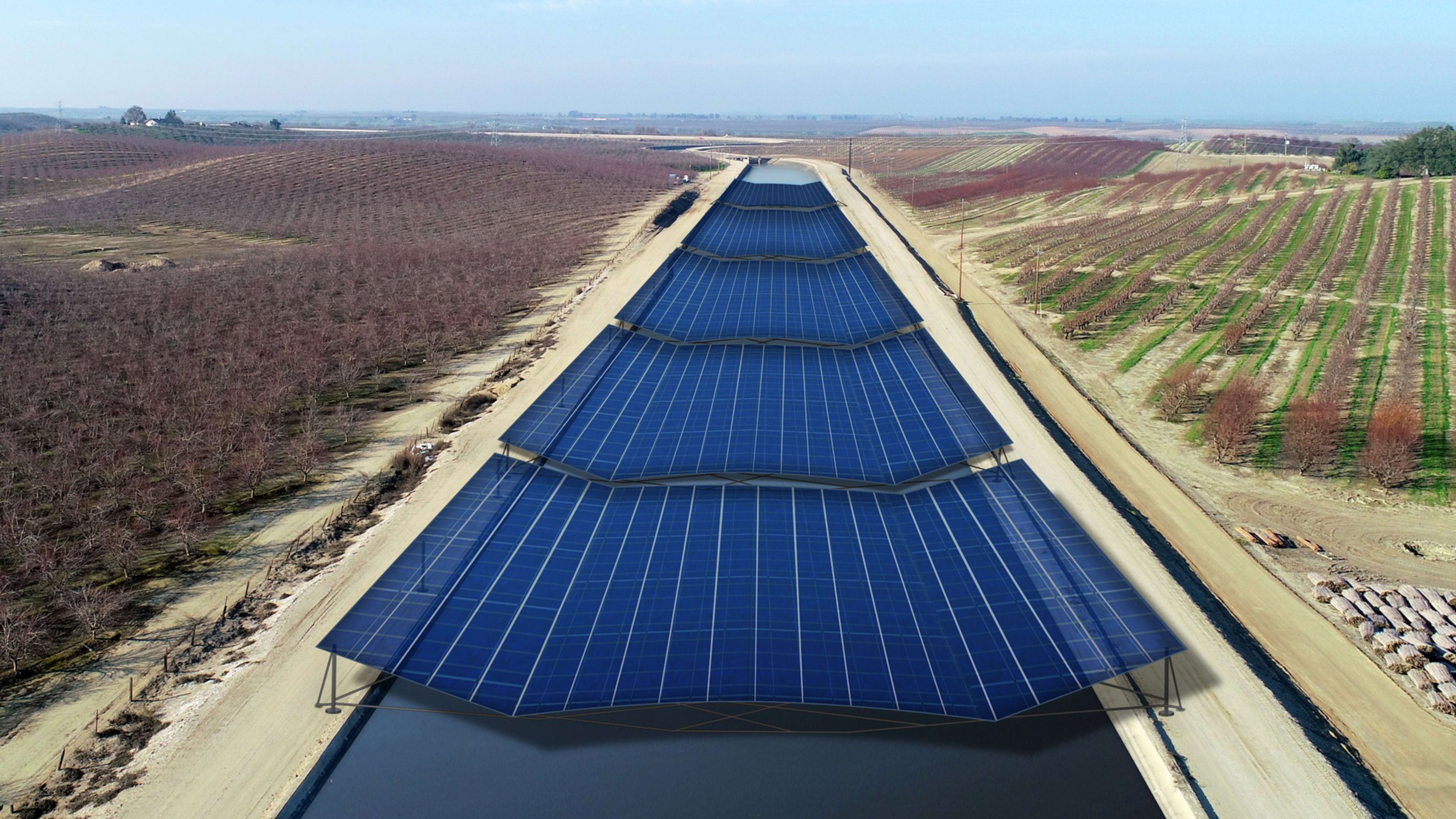 How ‘solar canals’ could help California survive a megadrought
