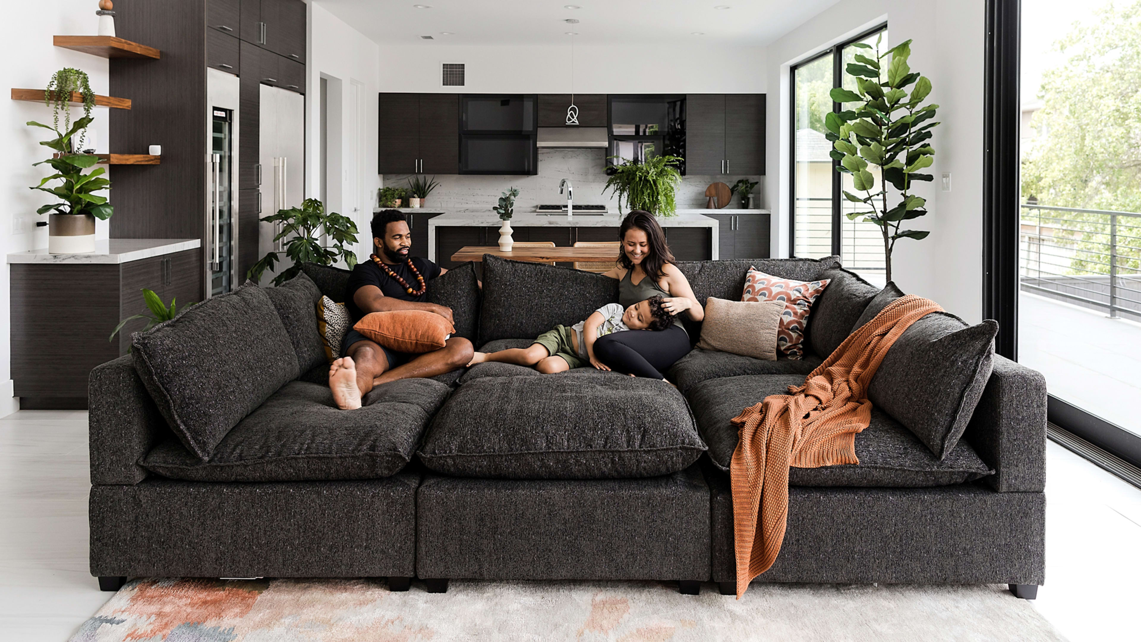 Dreaming of a Cloud couch? Albany Park’s modular, easy-to-assemble couches are luxurious and reasonably priced.