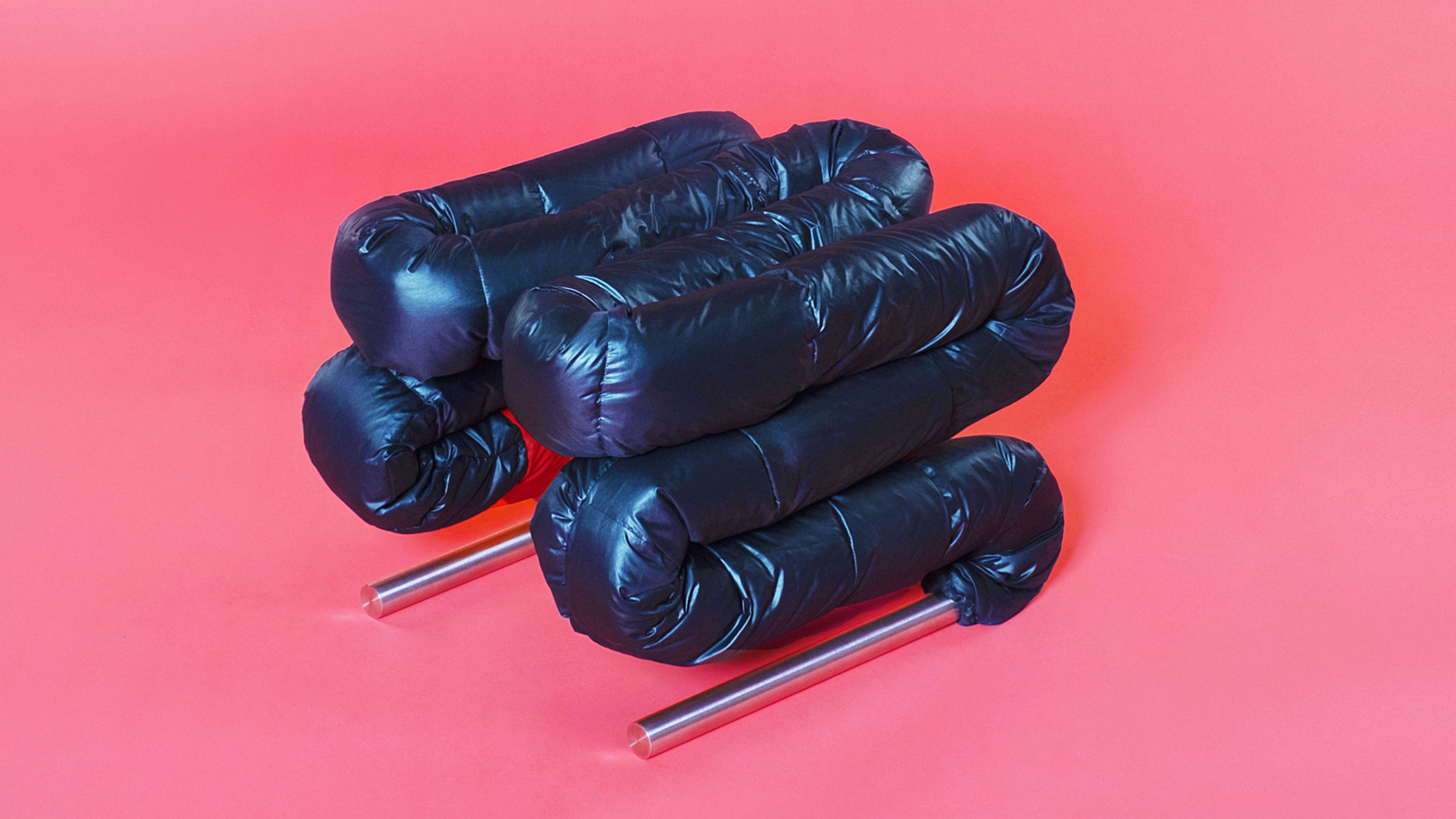 These designers turned old puffer jackets into comfy chairs