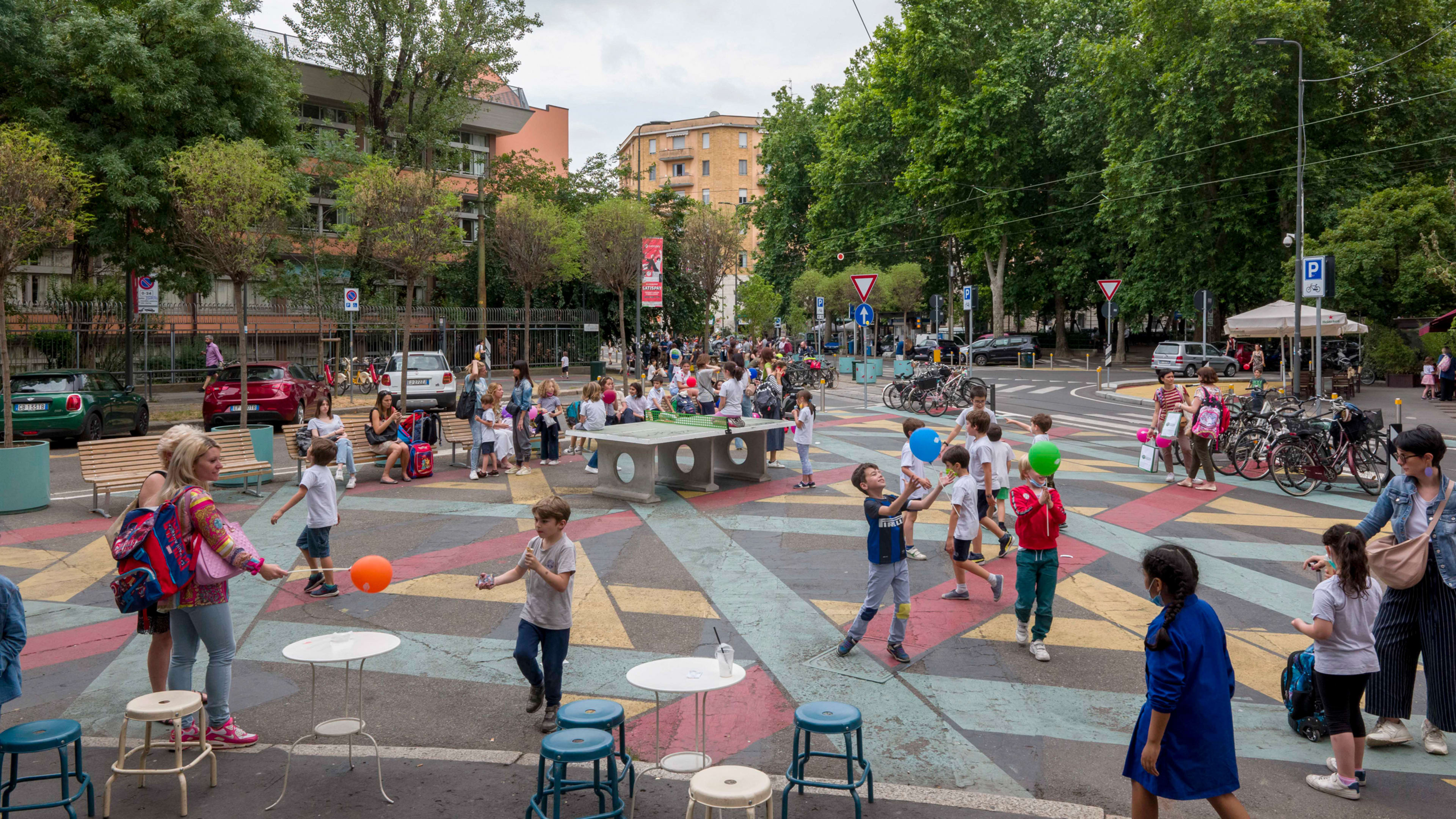 Milan turned 250,000 square feet of parking into public space