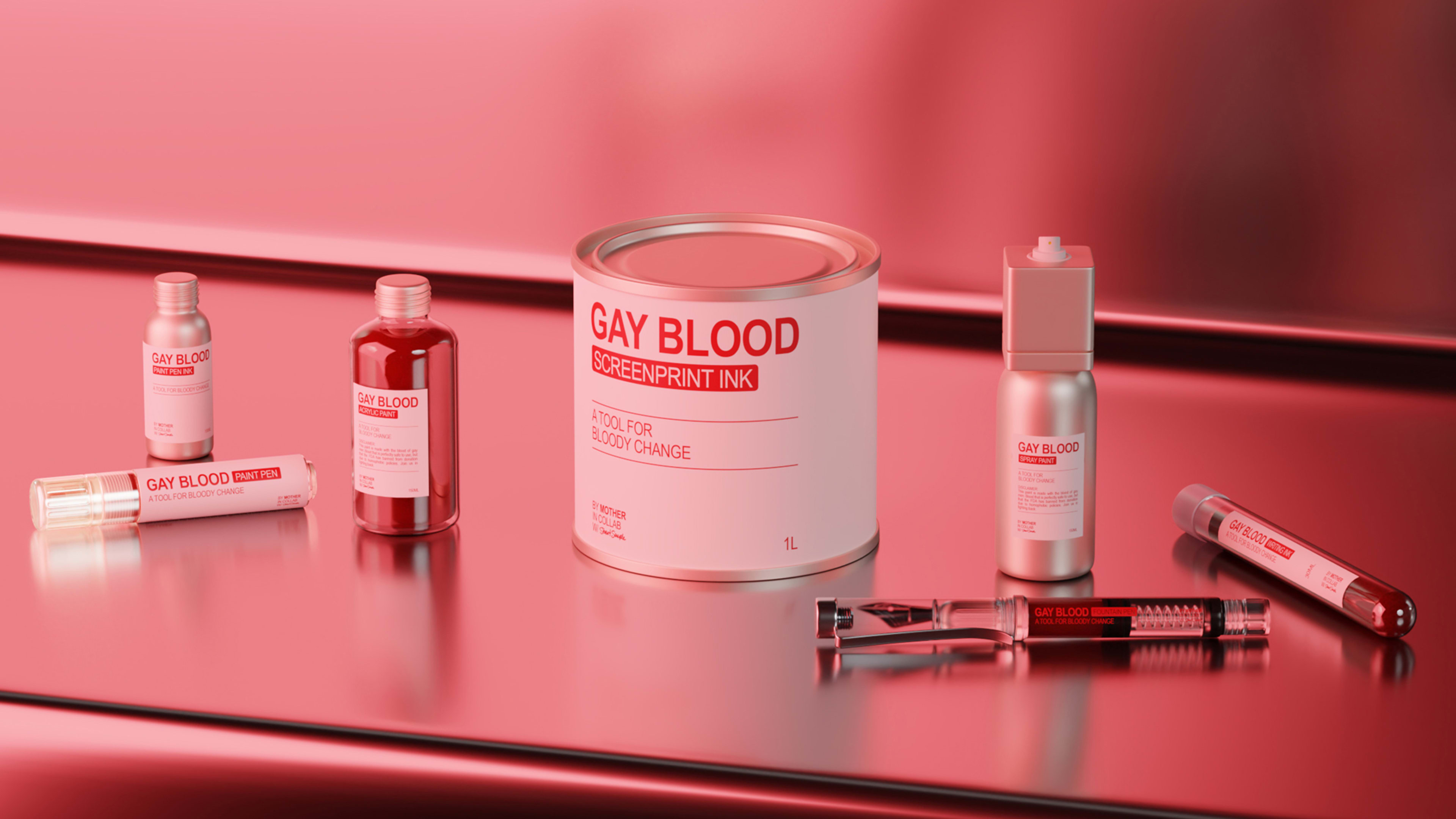 You can now buy red paint made from real blood donated by gay men