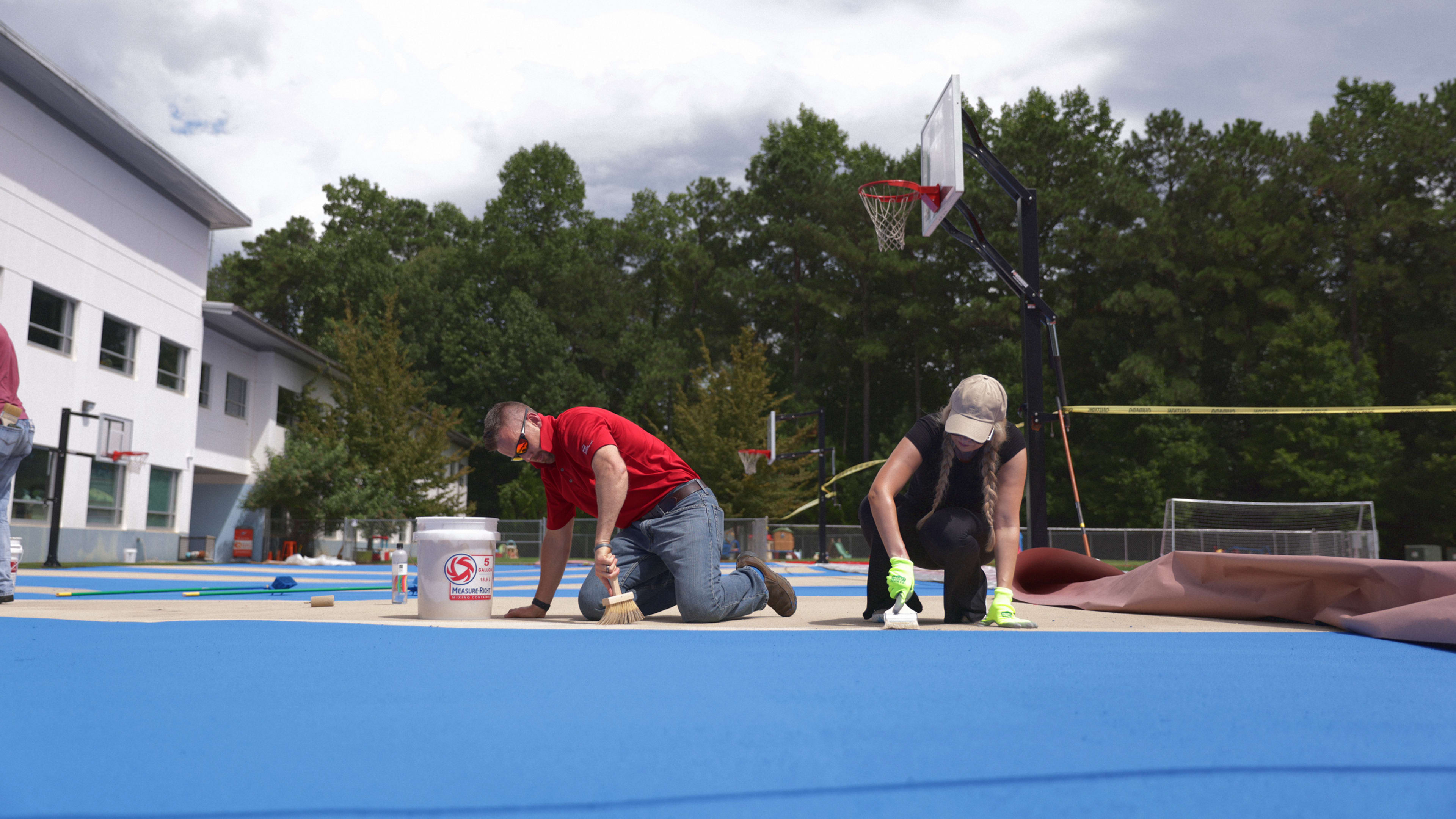 Thanks to an innovative new paint, this school’s playground just got 12 degrees cooler