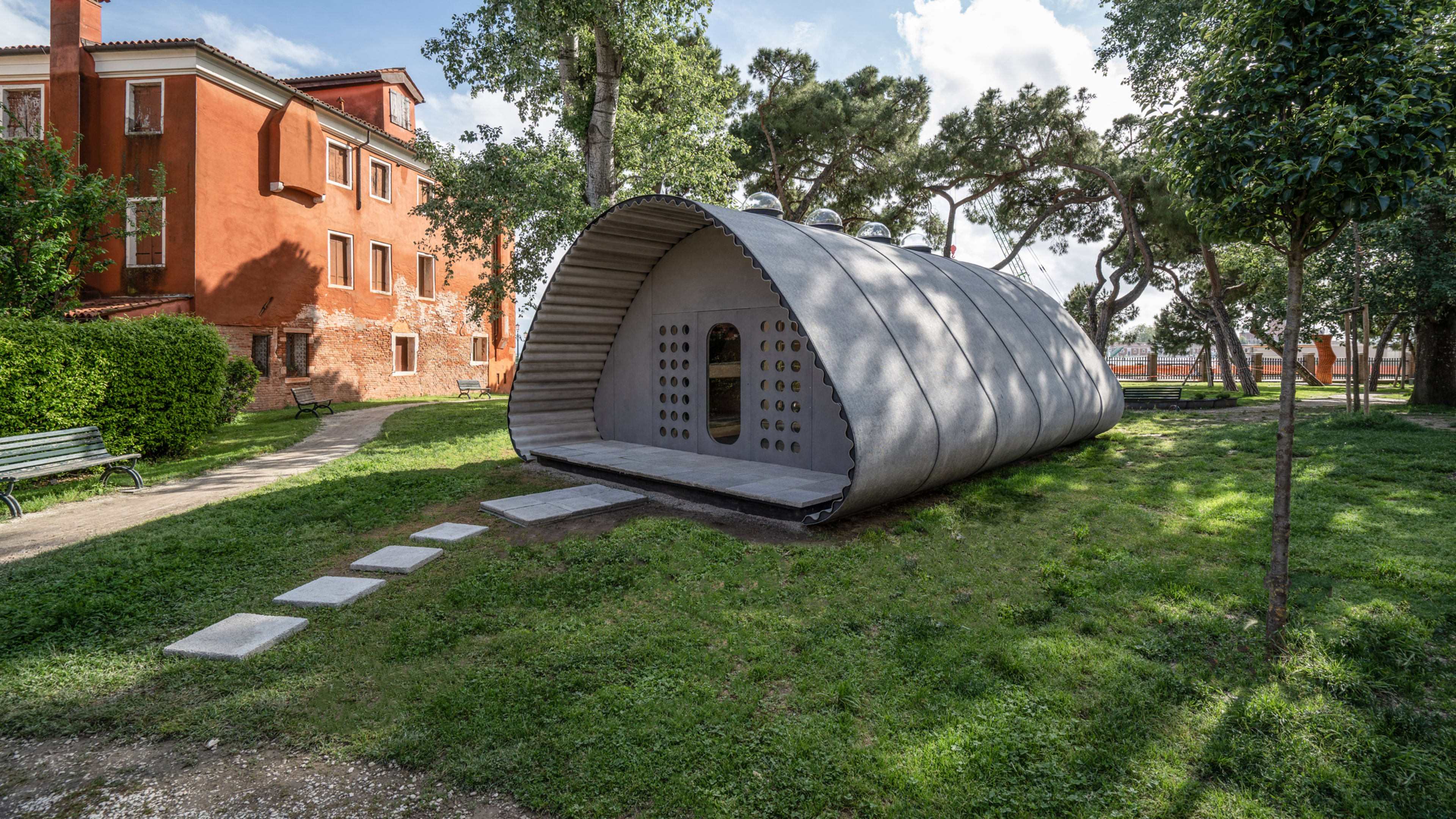 Norman Foster’s new vision for long-term refugee homes uses ‘rollable’ concrete