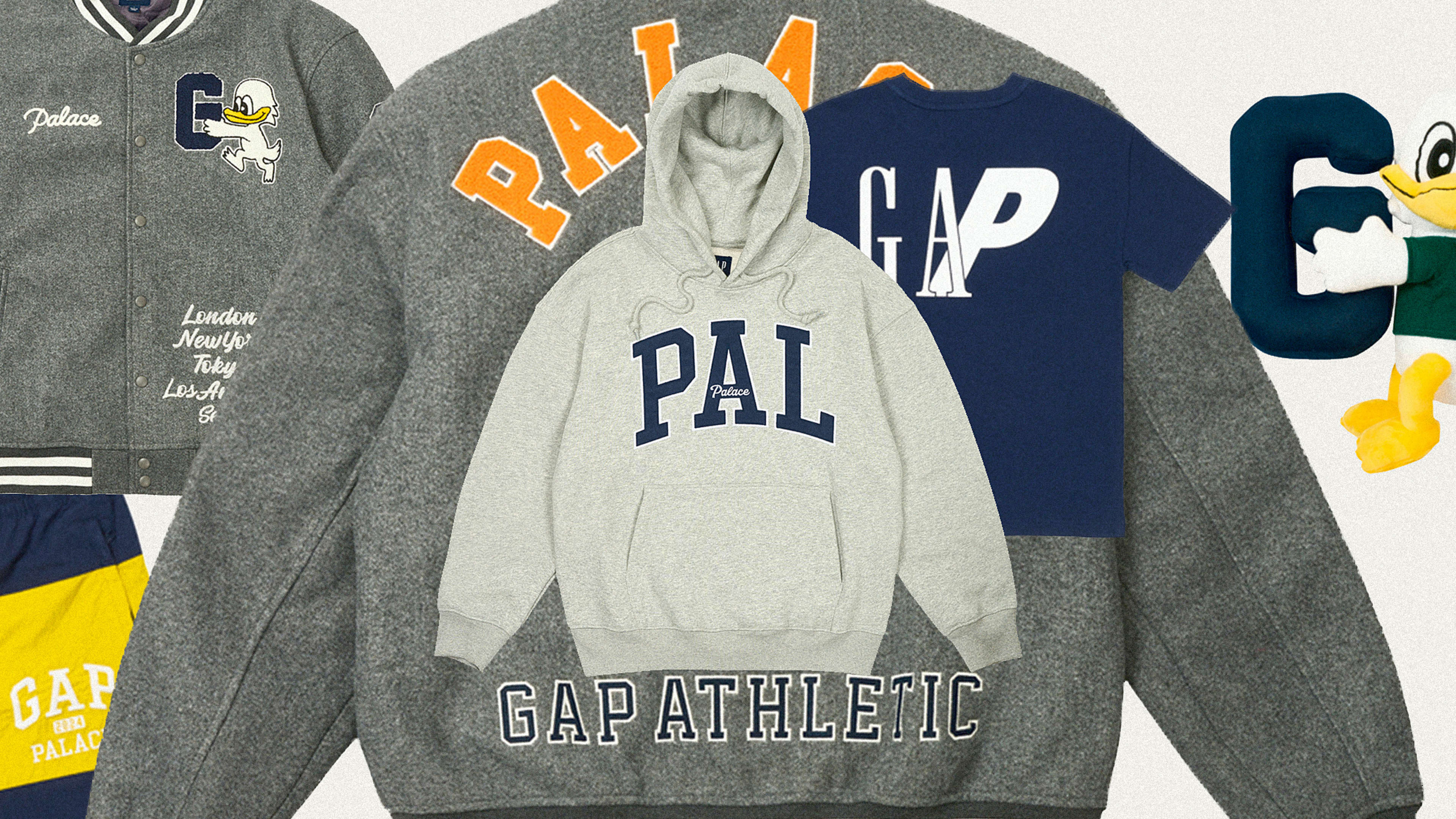 Palace x Gap Kids Varsity Jacket Grey