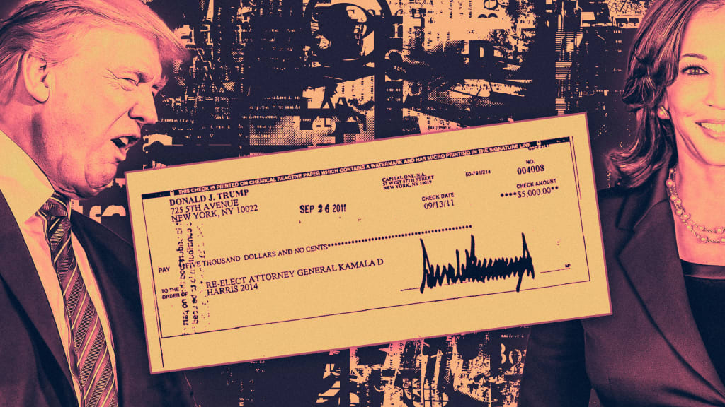 Donald Trump once donated to Kamala Harris. Here's what she did with it