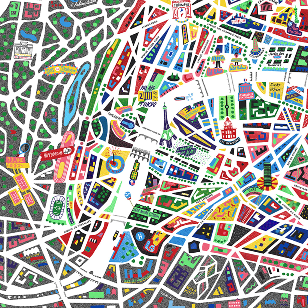 An Awesome Neon Map Of Paris - Fast Company