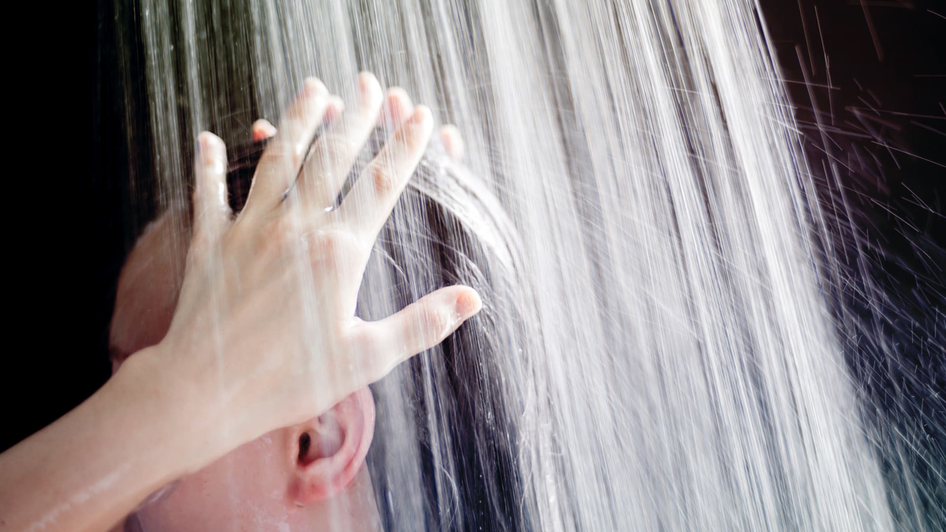 Out of the shower. Out of the shower