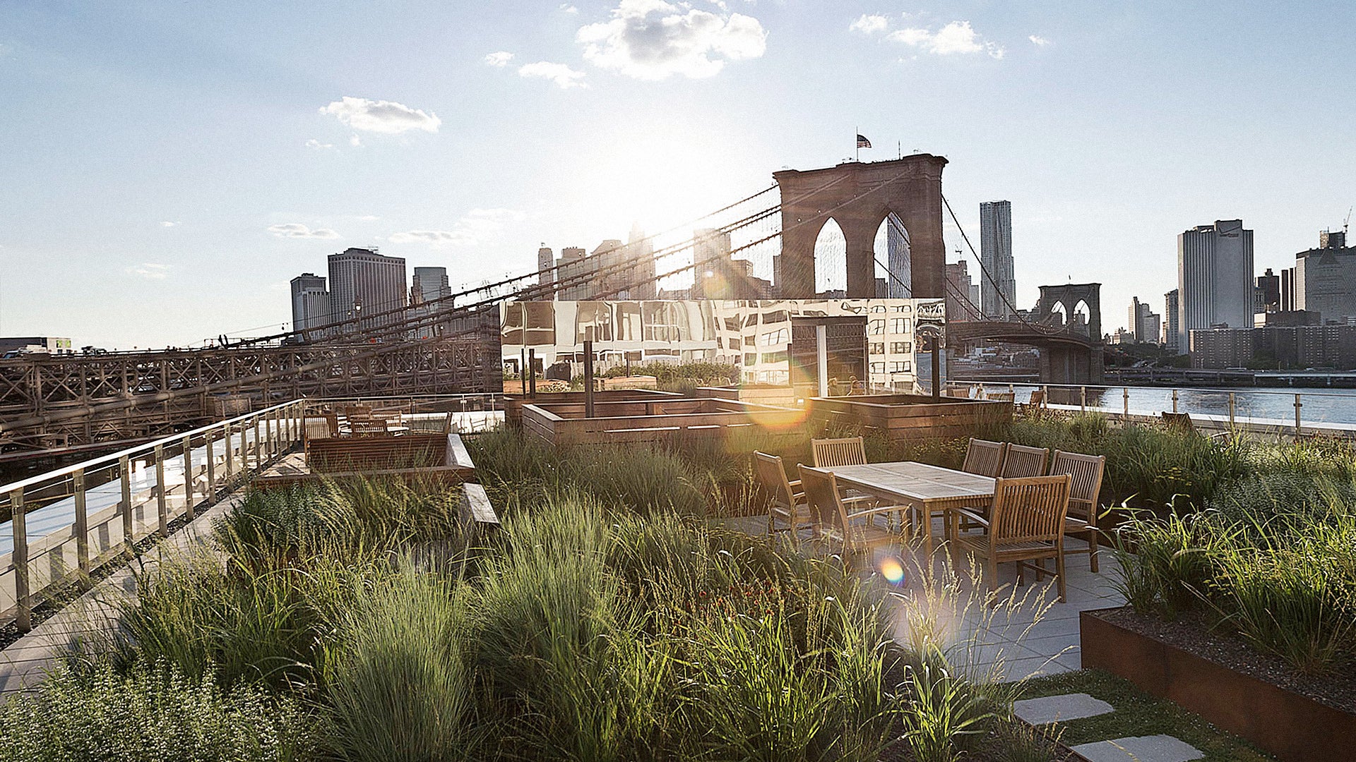 This Rooftop Garden Is A Miniature High Line For Brooklyn's 1