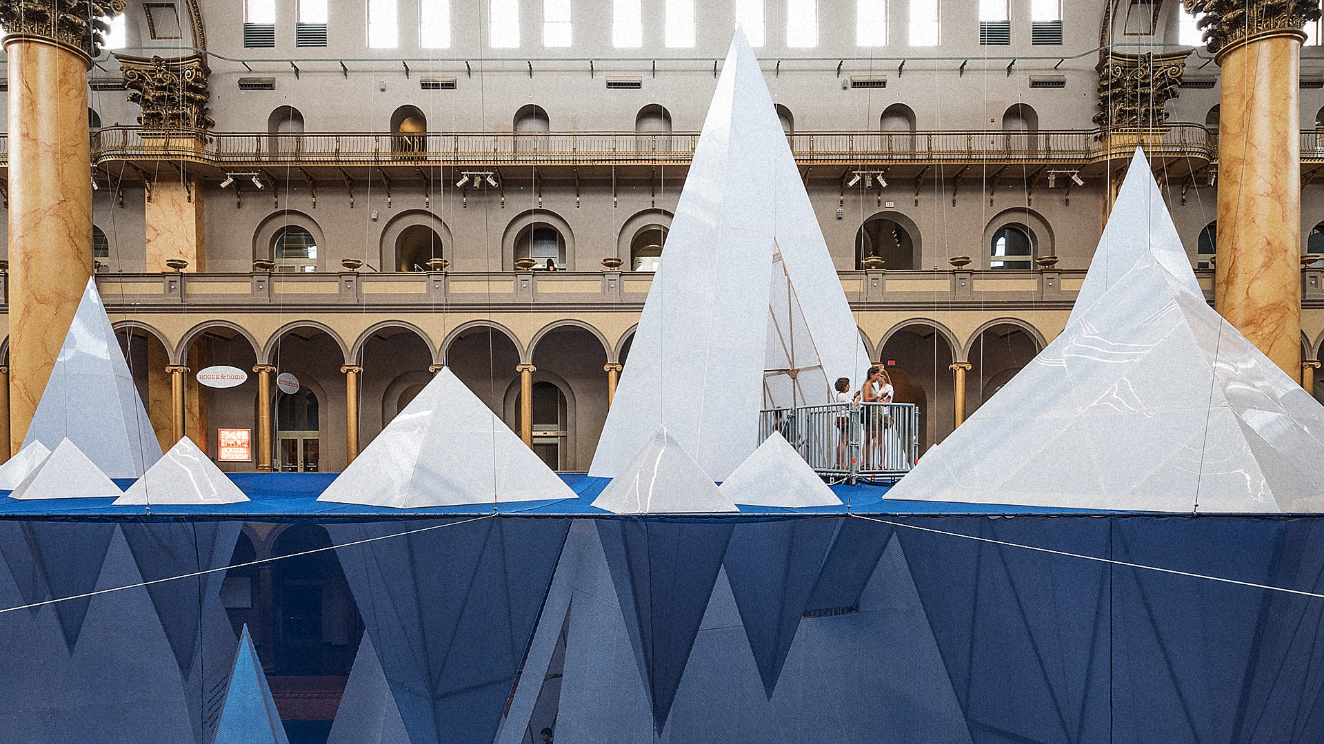 The Building Museum Transforms Itself Into A Glacial Ice Field - Fast  Company, image size:1920x1080