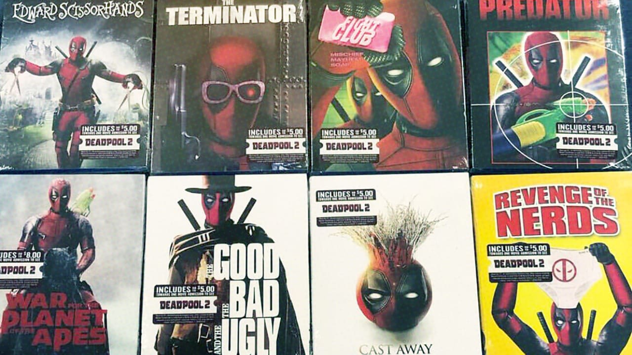 Deadpool hijacked the DVD covers of 16 movies sold at Walmart