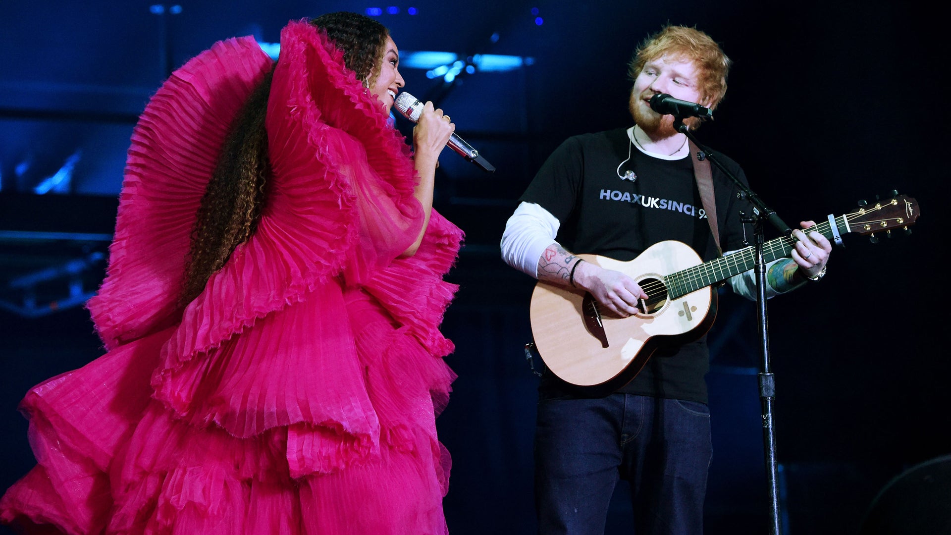 Beyoncé and Ed Sheeran photo says everything about expectations put on ...