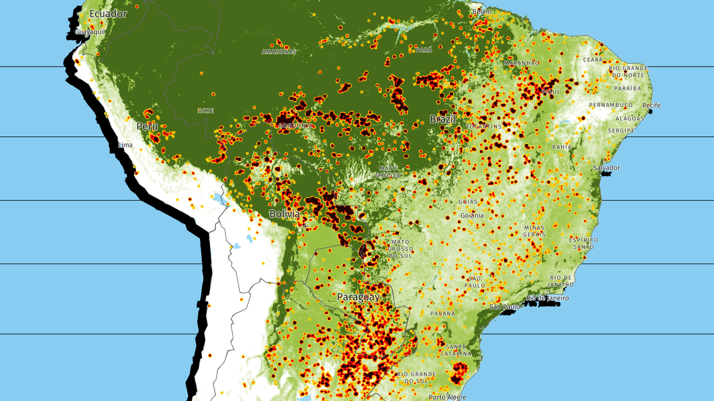 See a real-time map of all the fires burning down the Amazon - Fast Company