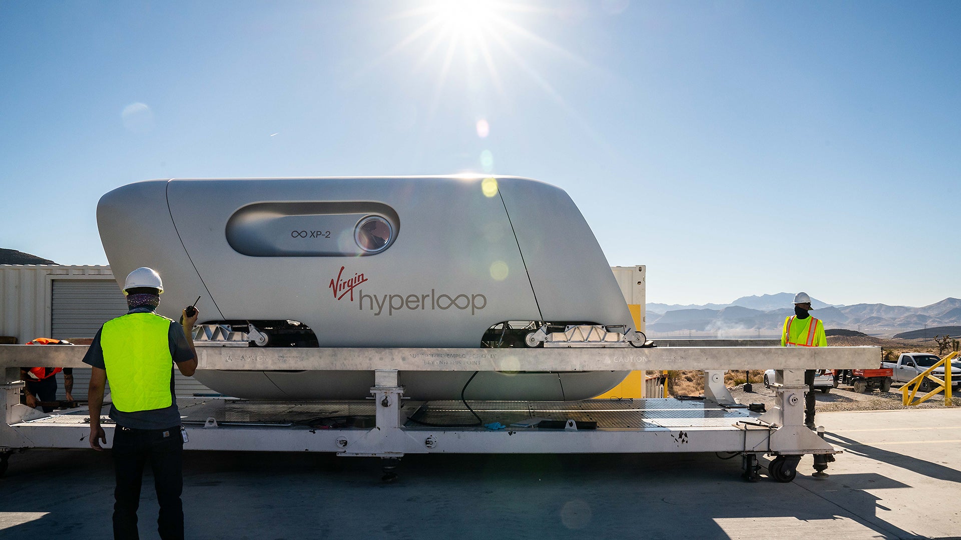 Passengers hopped aboard a Virgin Hyperloop for the first test run with ...
