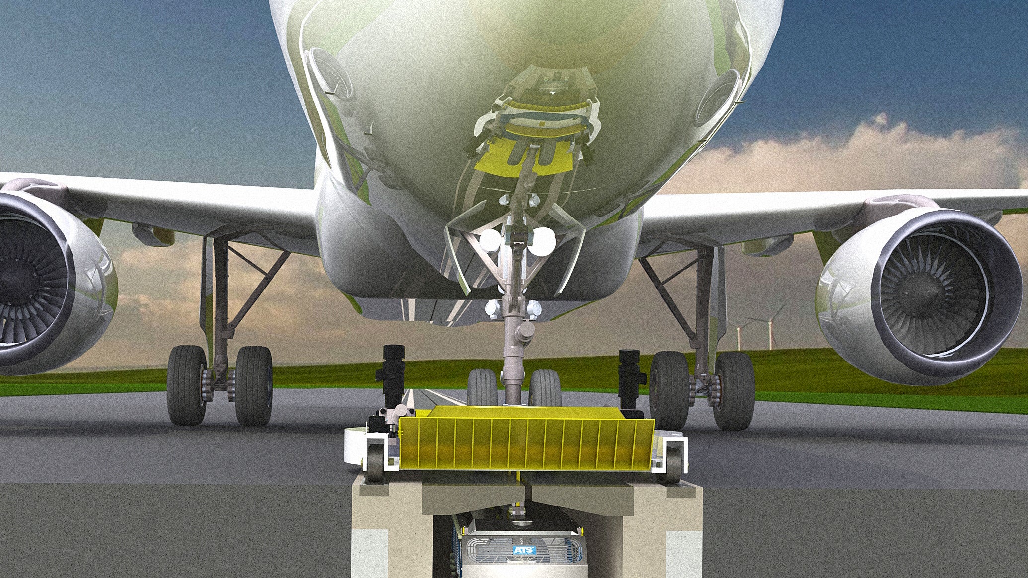 A Boeing 747 burns one ton of fuel while taxiing. This electric towing ...