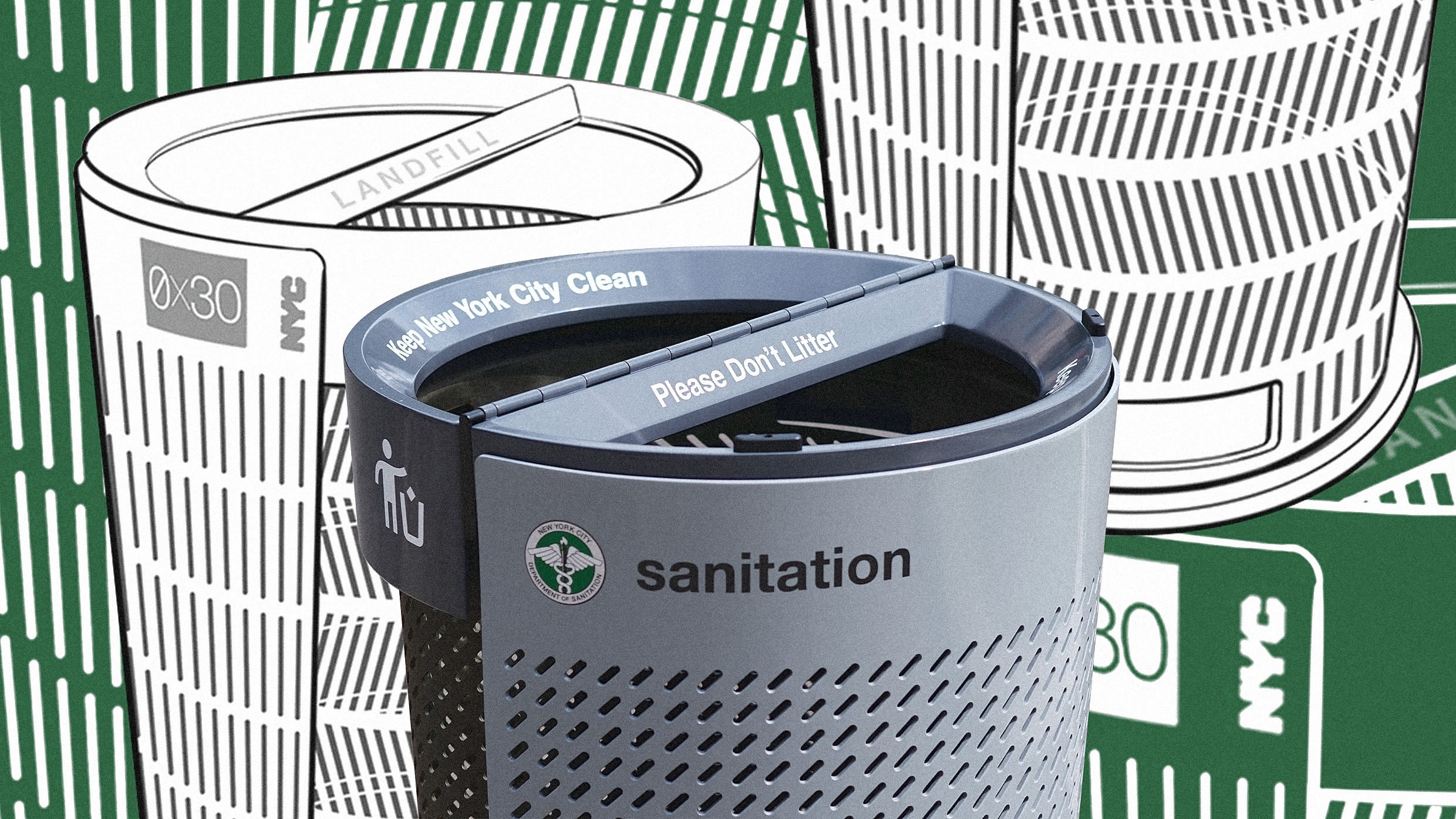 NYC&apos;s old, green <b>trash</b> cans are getting a rat-proof makeover.