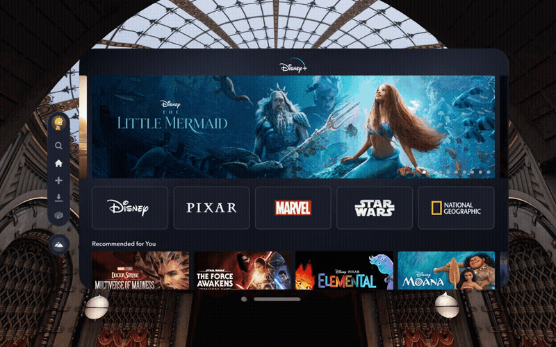 The Disney+ app for Apple Vision Pro is a big bet on spatial computing