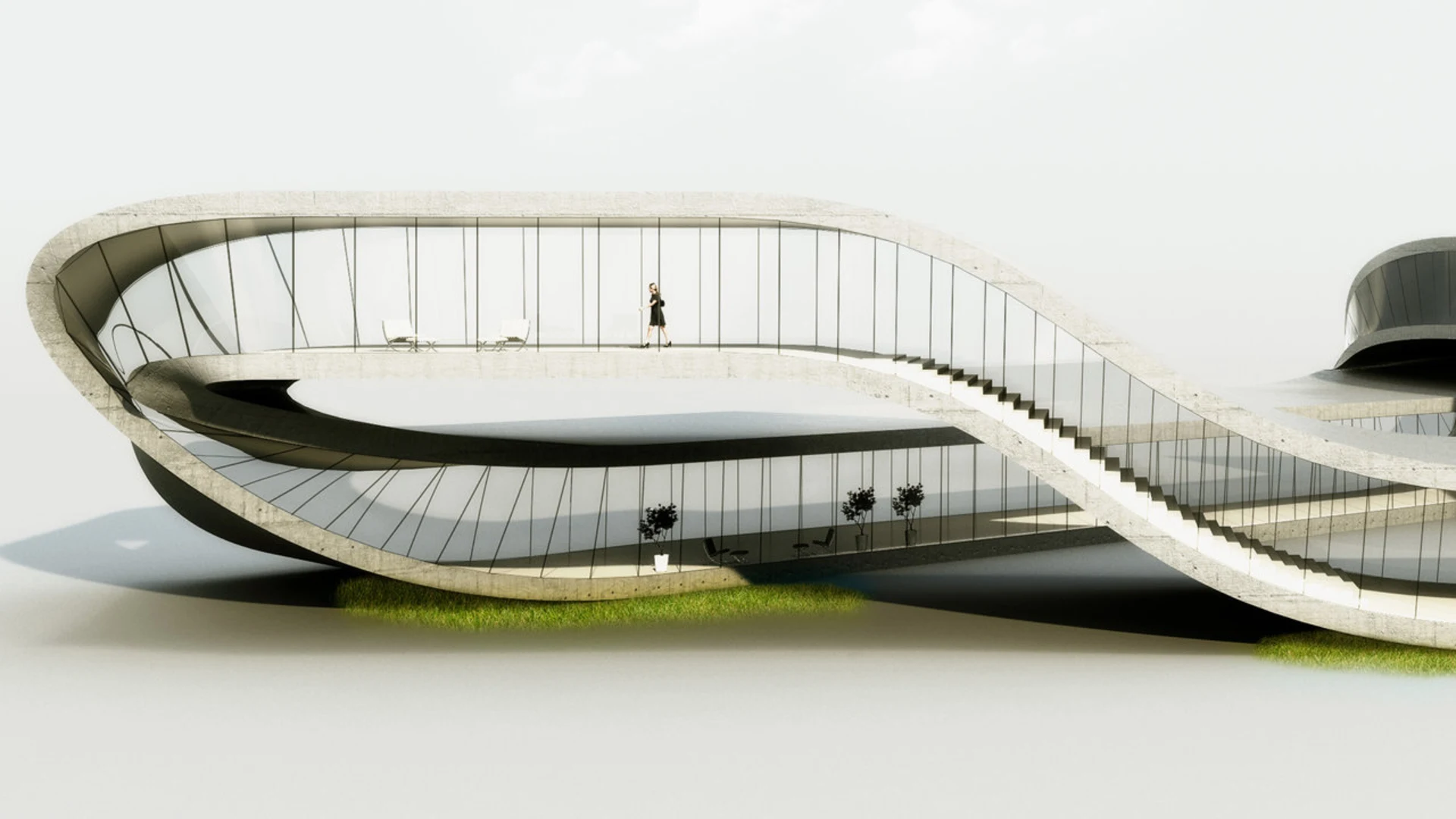 The Floor Turns Into The Ceiling In This 3-D Printed Möbius Strip House -  Fast Company, image size:1920x1080