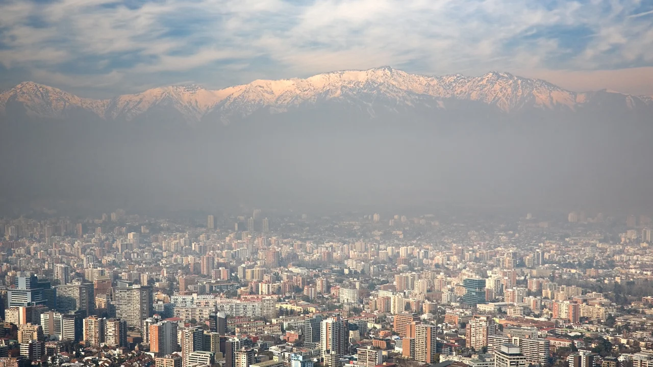 Urban smog representing air pollution impact