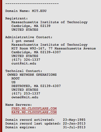 Mit Hard Code MIT Hacked; Pro-Aaron Swartz Message Left - Fast Company