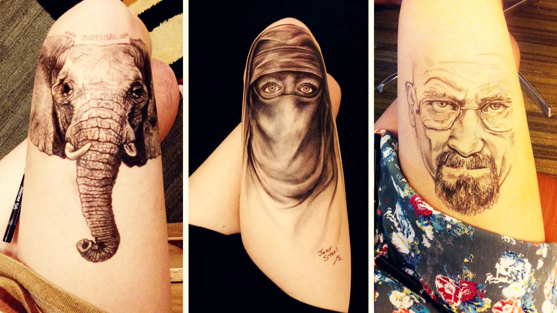 See The Stunning Portraits This Artist Created ... On Her Thighs - Fast  Company, image size:1919x1080