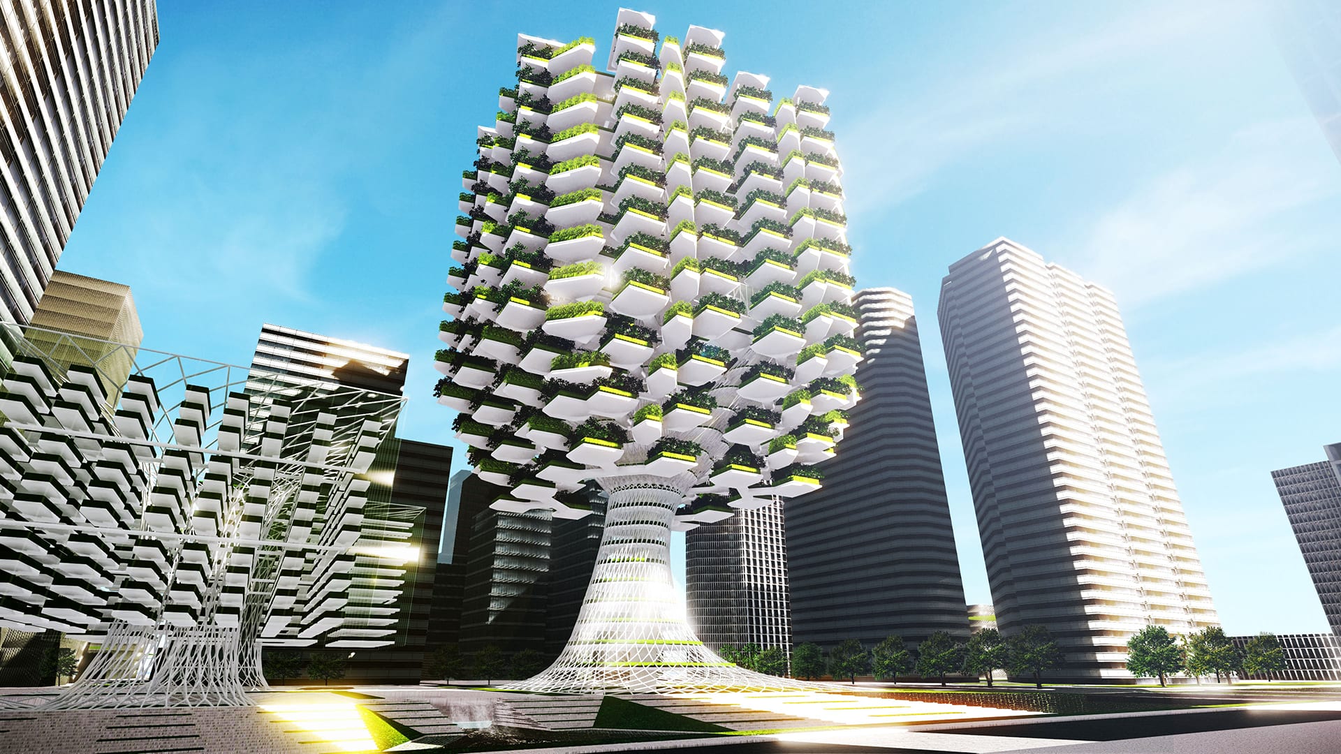 This Tree-Shaped Farm-On-A-Skyscraper Could Bring Acres Of Crops Into The City