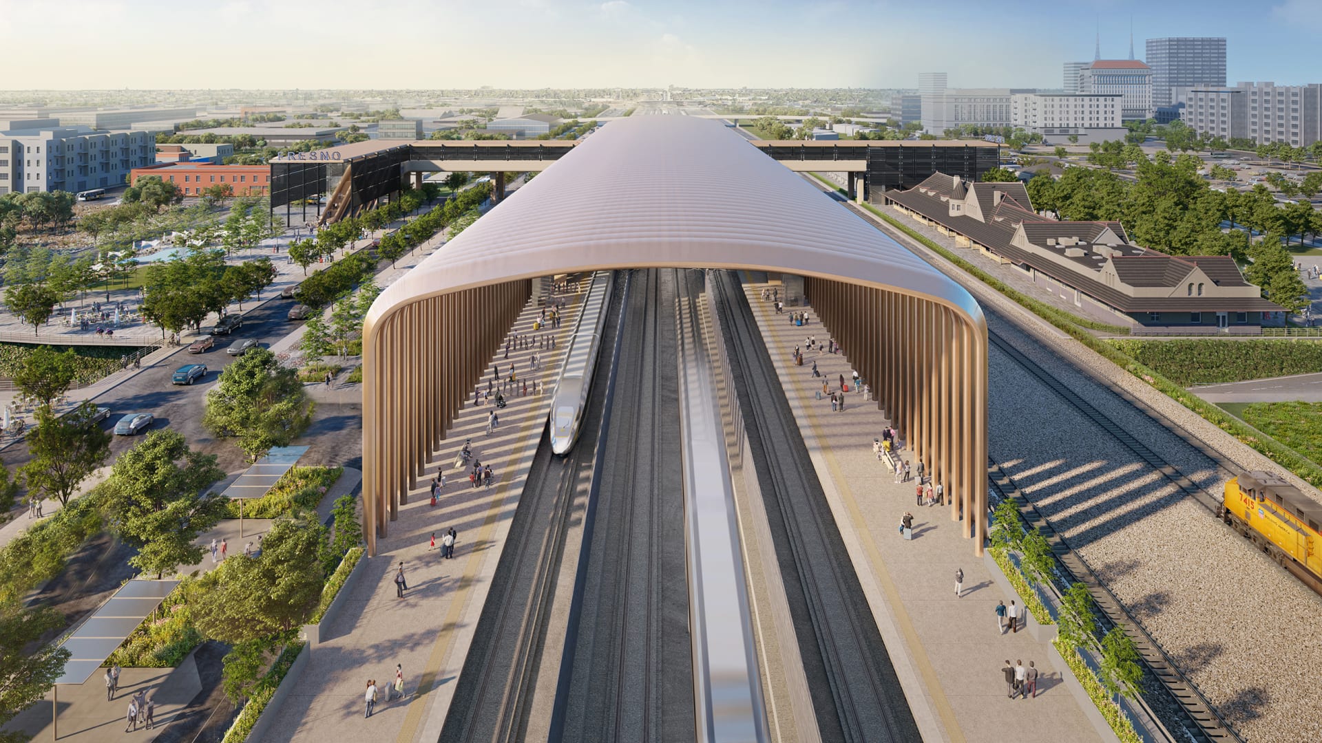 The California high-speed rail station in Fresno is 152 years old ...