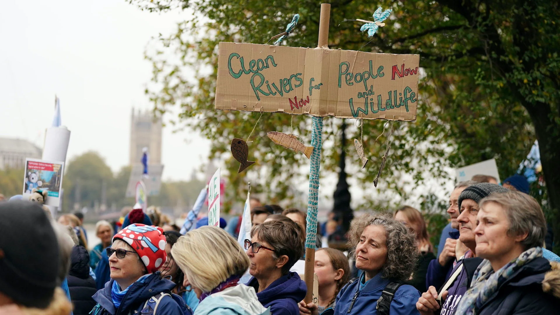 London protesters demand water companies clean up polluted rivers ...