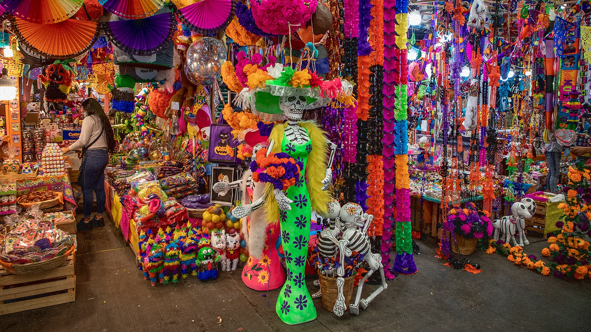 Vitrine Ou Tableau Artisanal Mexicain - Dia De Los Muertos - Fait Main