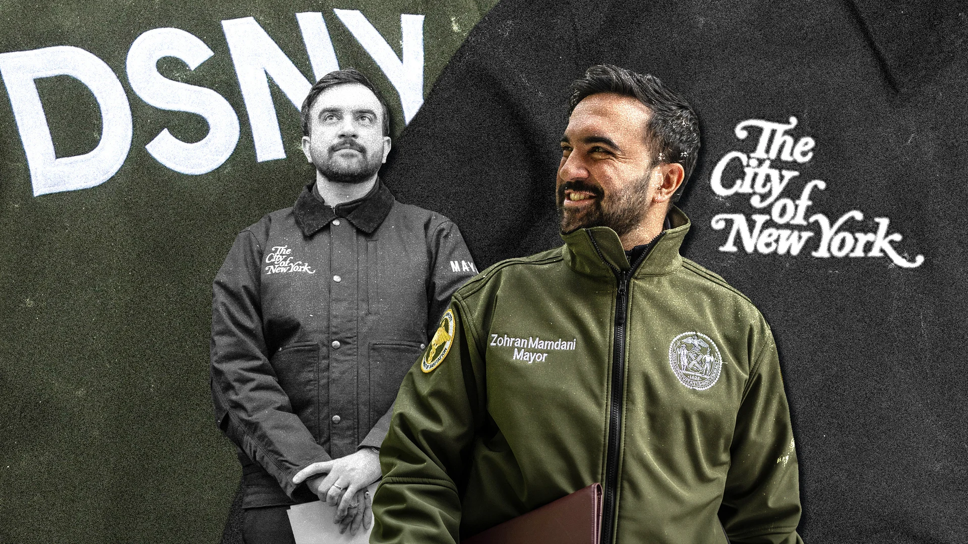 The City of New York' logo on Mamdani's jacket comes from city