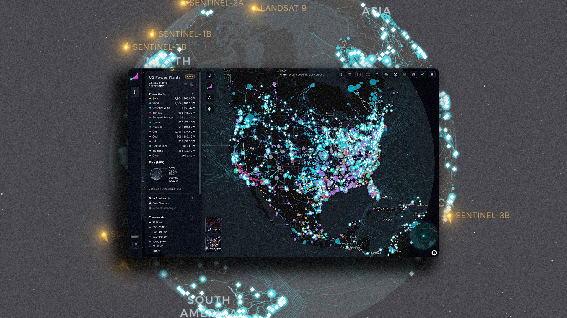This Stunning Map Shows The World S Electric Grid In Detail Fast Company P 1 91580467 Mapping The Worlds Power Plants 