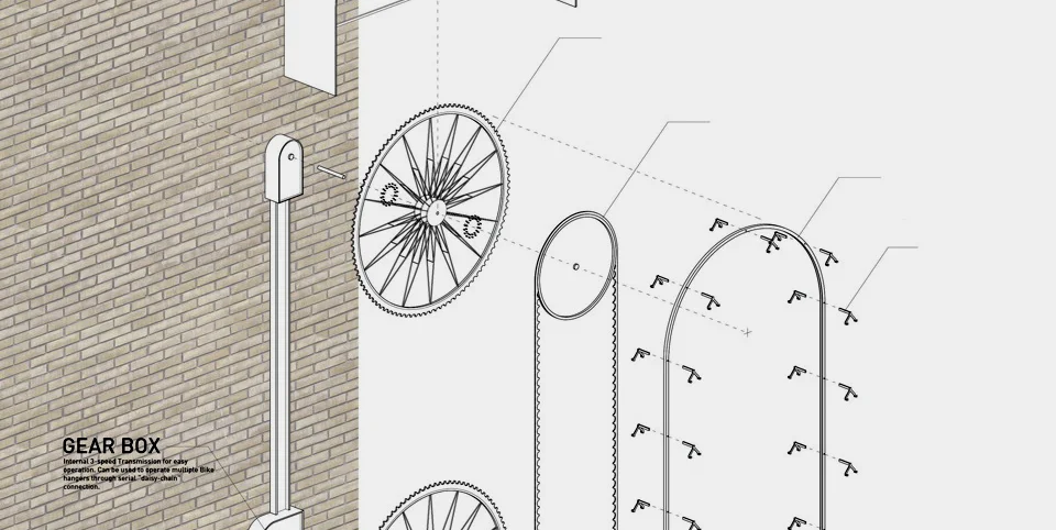 A Bike Rack That Rises in the Sky Like a Ferris Wheel - Fast Company