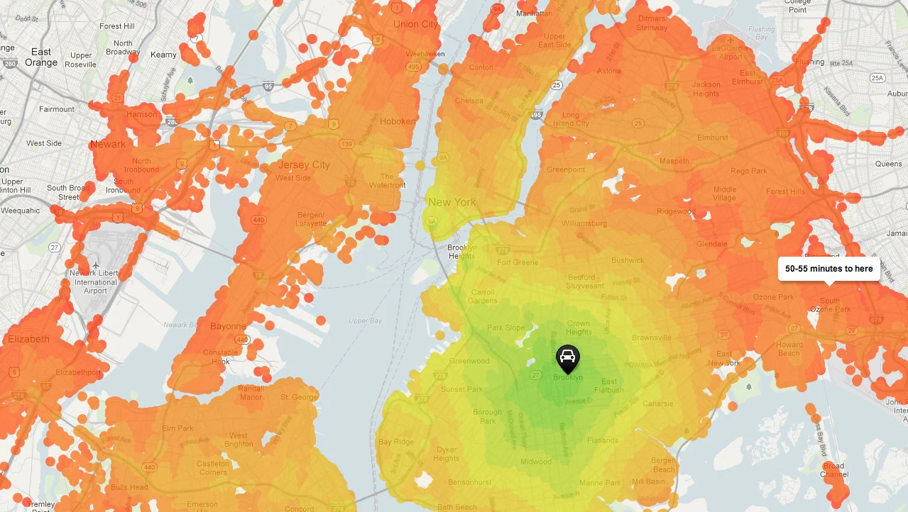 Trulia's New Maps Show Your Commute Time From Your New House - Fast Company