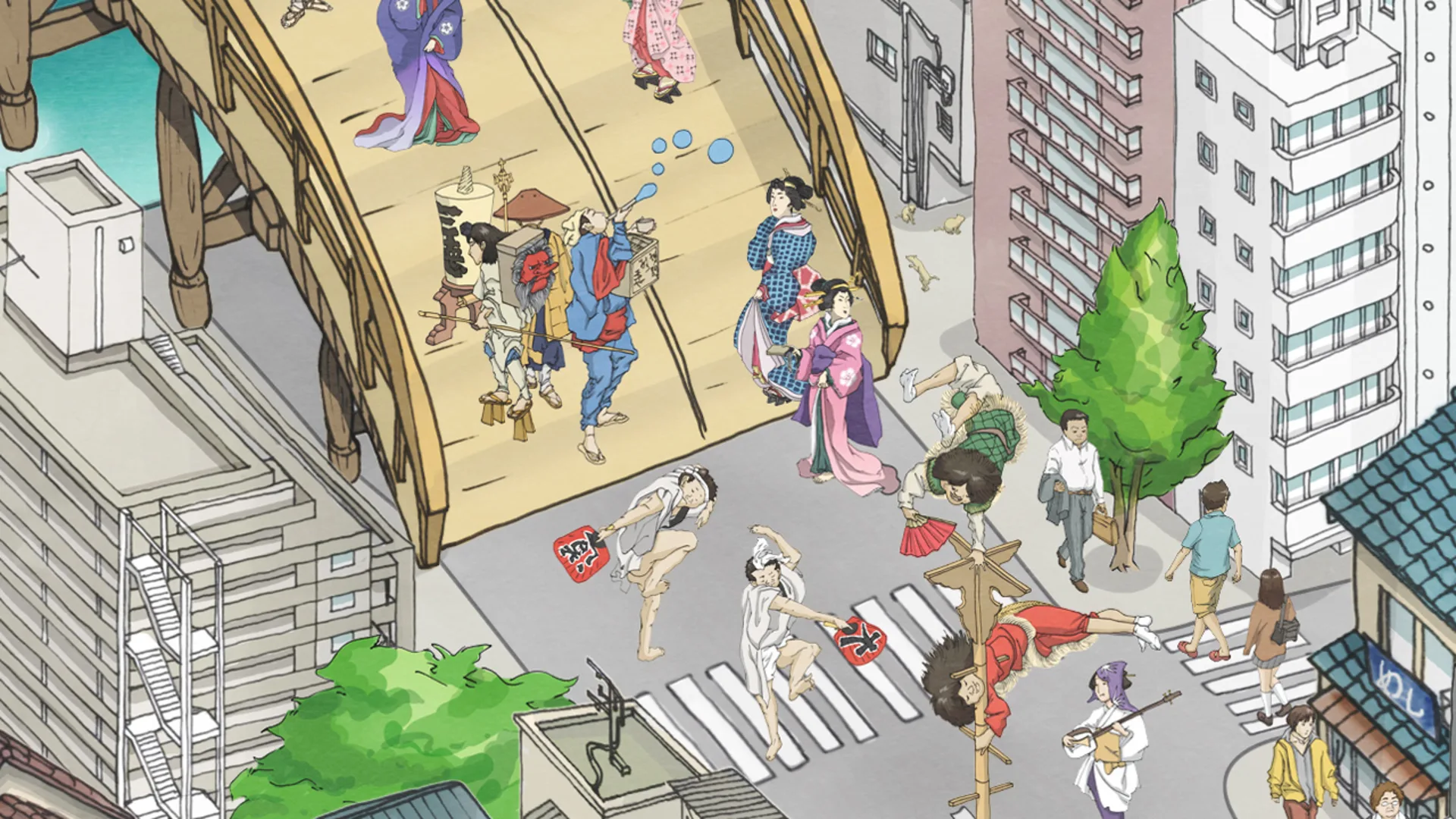 A Godzilla-Sized, Animated Mural Of Tokyo, Created By A 16-Person