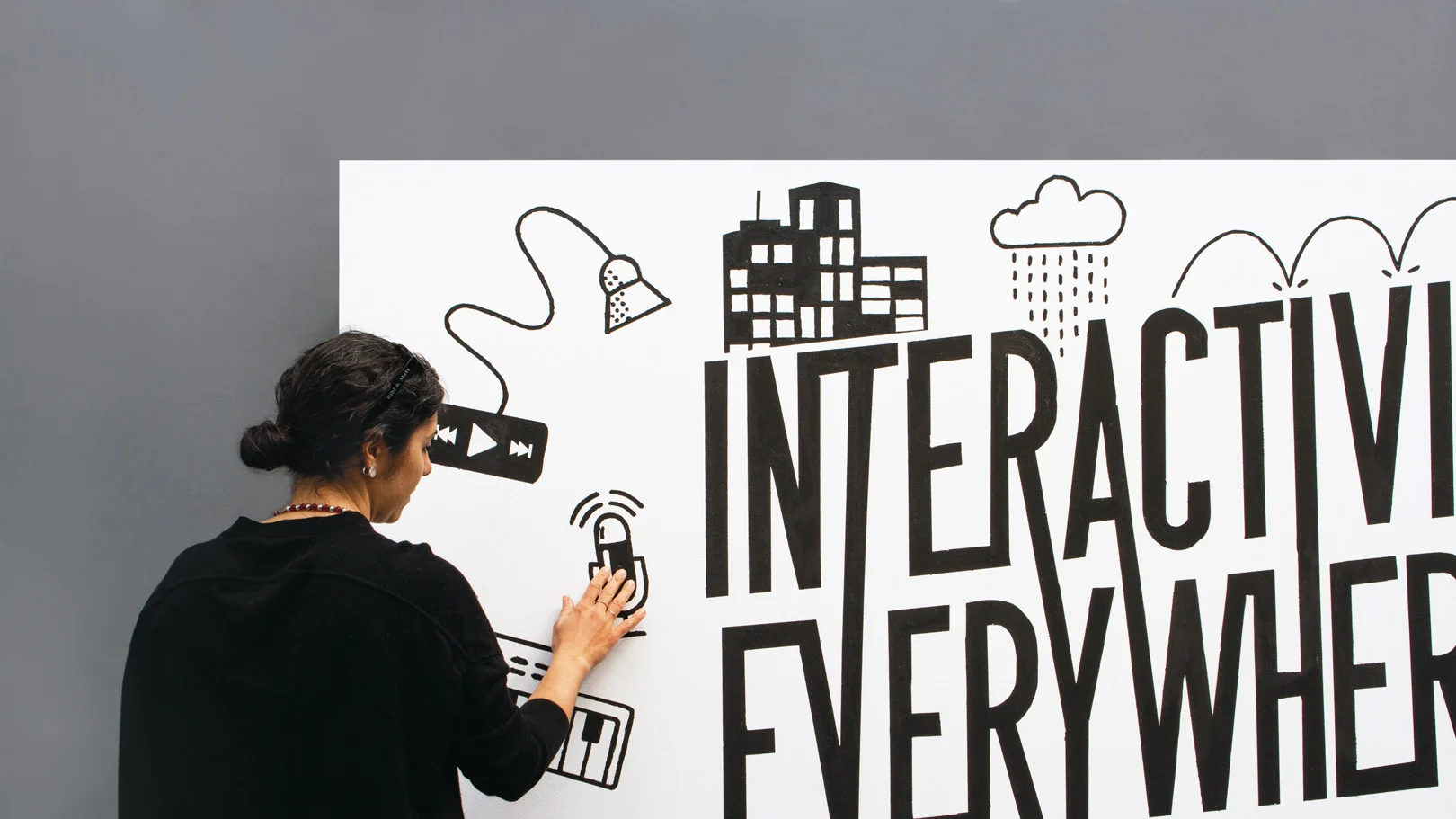 Wall Design Interactive Touch Screen Interactive Whiteboard Display