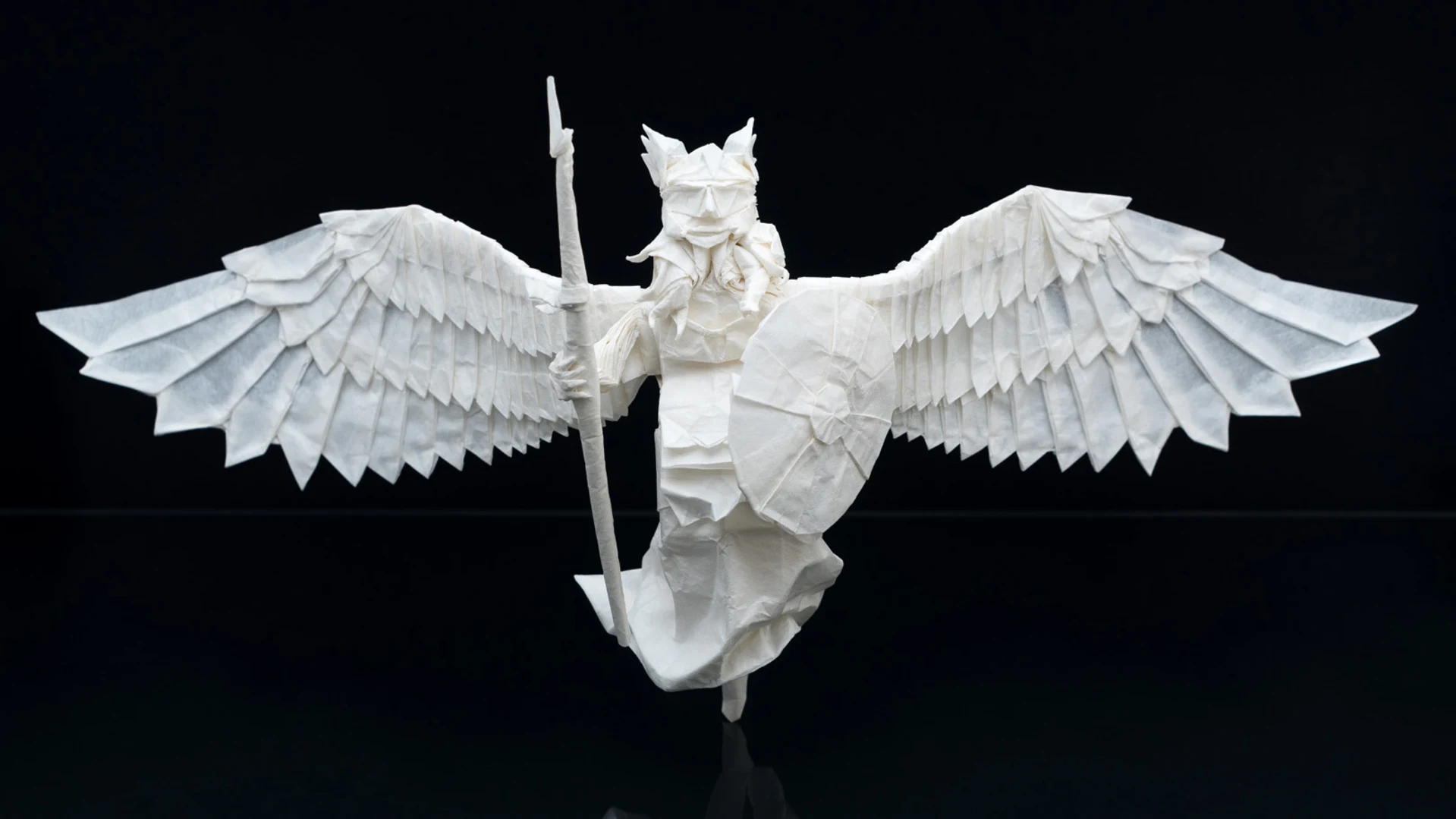 These impossibly detailed origami figures are made of a