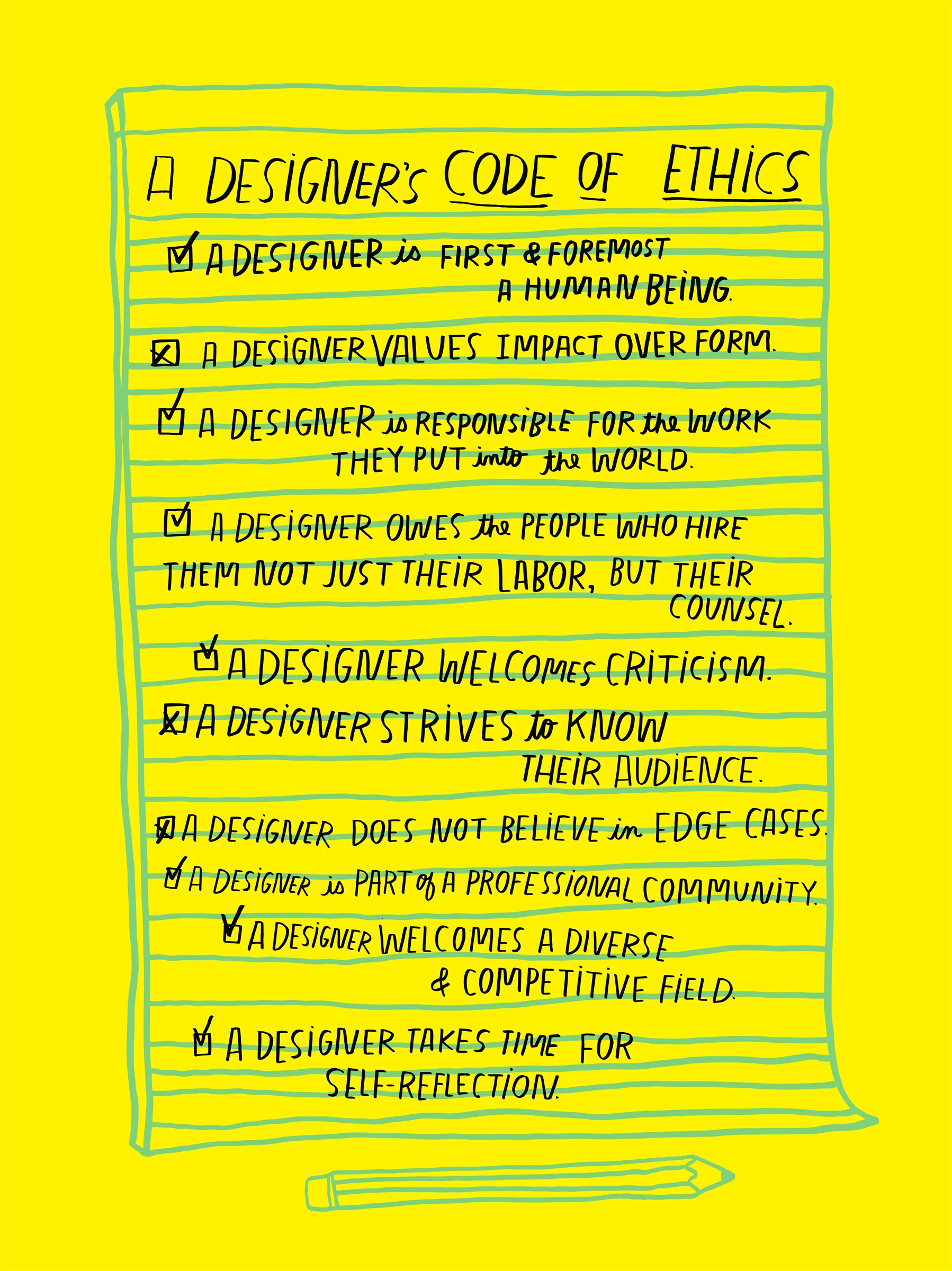 7 Designers Draw Their Code Of Ethics - Fast Company