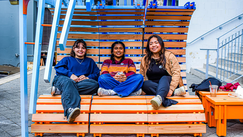 Students designed these unusual cabanas to bring shade to Newark's public pools