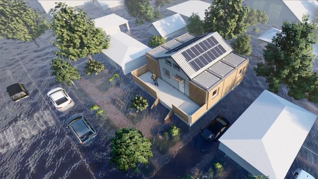 These Lego-like homes are designed to float in floods