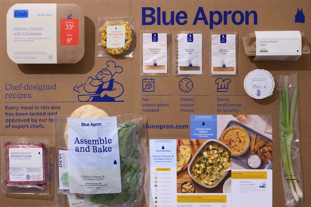 A meal kit following the Blue Apron rebrand.
