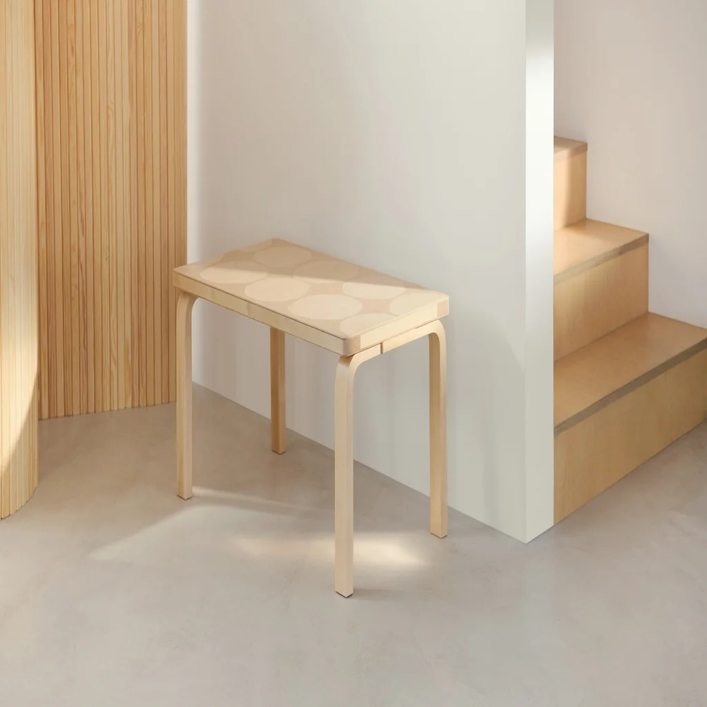 A table from the Artek Marimekko collection in situ.