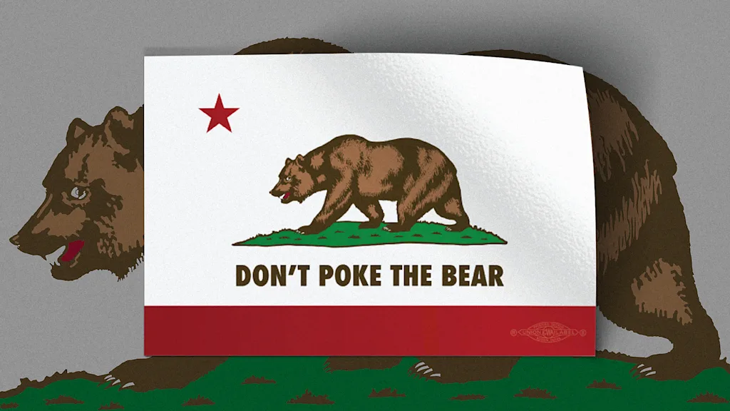 How California's governor trumped Trump's merch