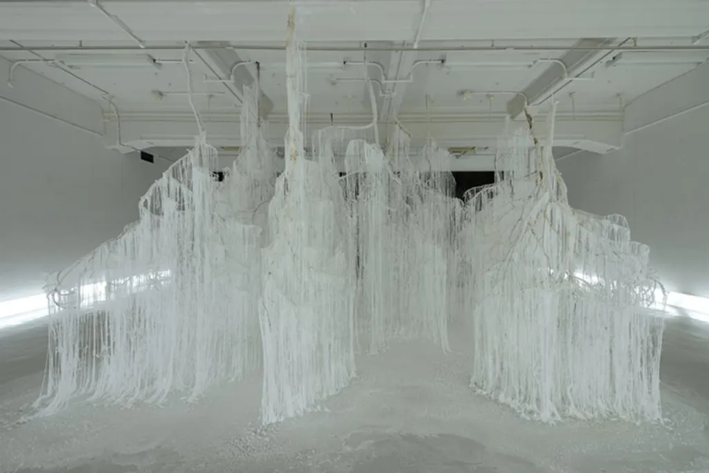 A Shimmering Forest Of Ice, Made From Hot Glue And Urea - Fast Company