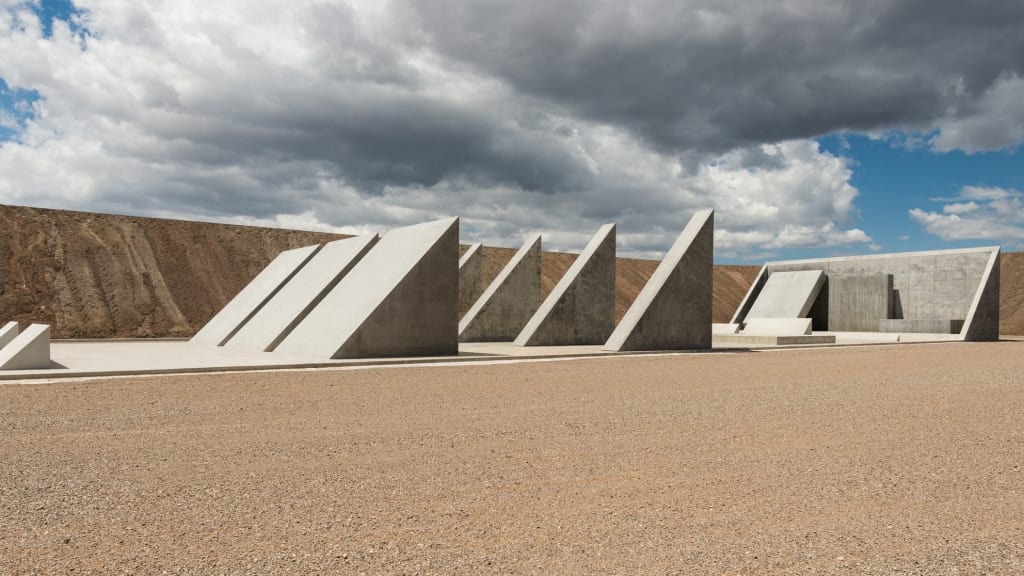 This $40 million, mile-long desert sculpture lets in only 6