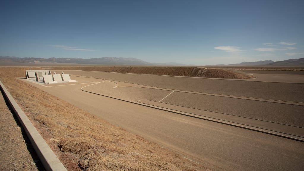 This $40 million, mile-long desert sculpture lets in only 6
