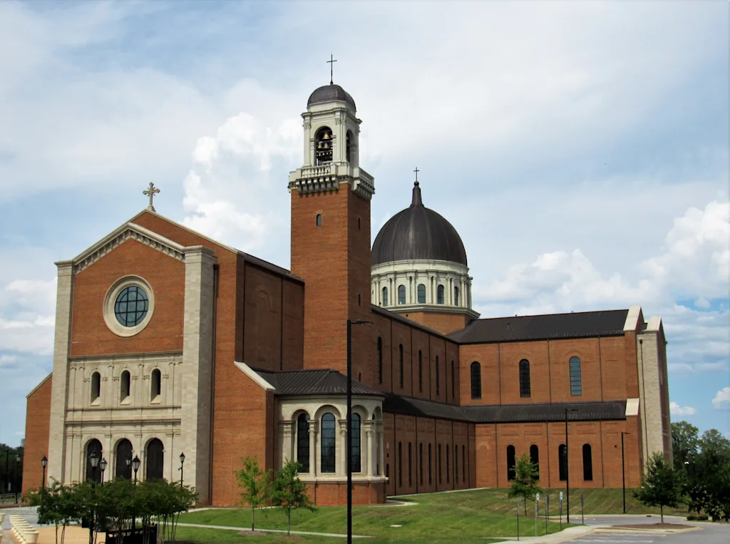 A photo of the Holy Name of Jesus Cathedral in Raleigh, NC by McCreary Architects.