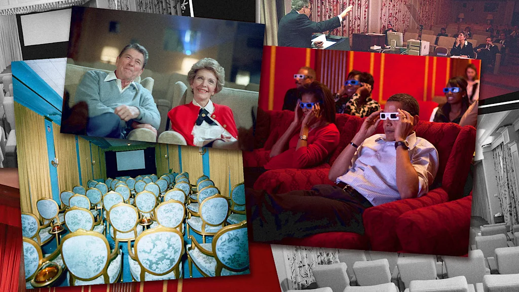 The historic White House movie theater is gone. Here's a design peek into its past