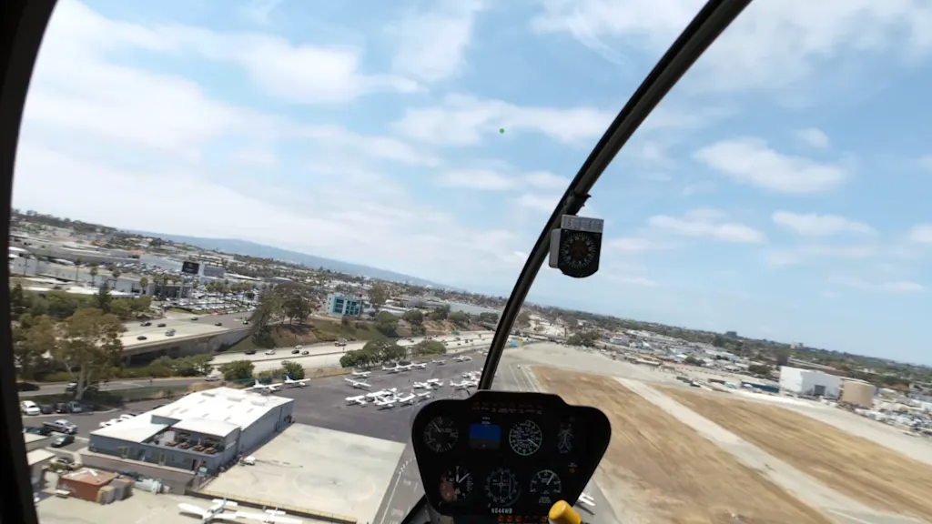 A helicopter takes off in Flight Sight. [Photo: Courtesy of Rogue Labs]