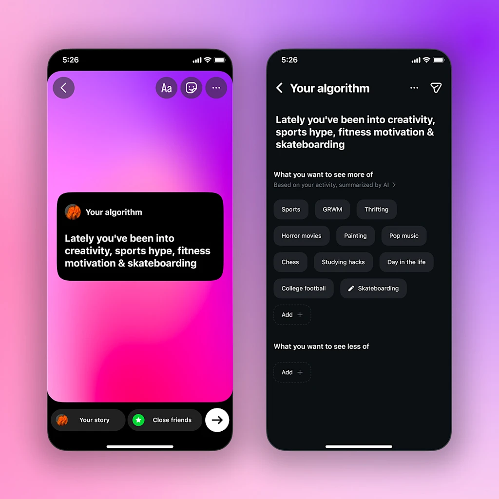 Exclusief: de nieuwe functie van Instagram geeft je eindelijk (een beetje) meer controle over je algoritme