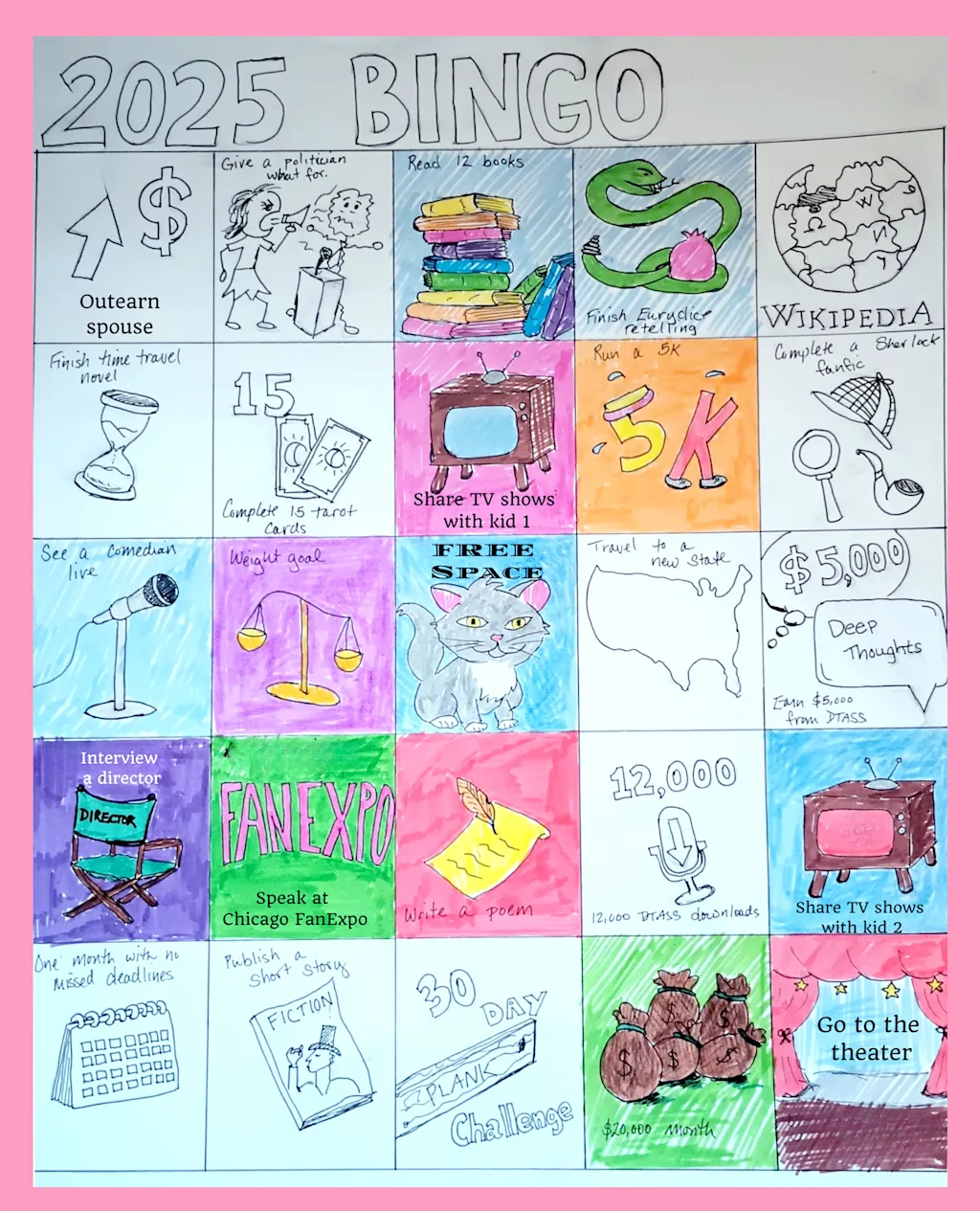 Goede voornemens voor het nieuwe jaar werken niet: probeer in plaats daarvan deze bingokaart